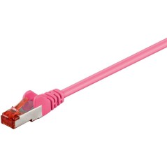 Goobay CAT 6 S/FTP CU 15m Magenta - High-Speed Networking Cable for Ultimate Performance!